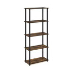 HOMLUX Bibliothèque décorative haute à 5 niveaux, étagère de rangement ouverte, étagères de présentation polyvalentes pour salon et bureau à domicile