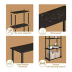 HOMLUX Bibliothèque décorative haute à 5 niveaux, étagère de rangement ouverte, étagères de présentation polyvalentes pour salon et bureau à domicile