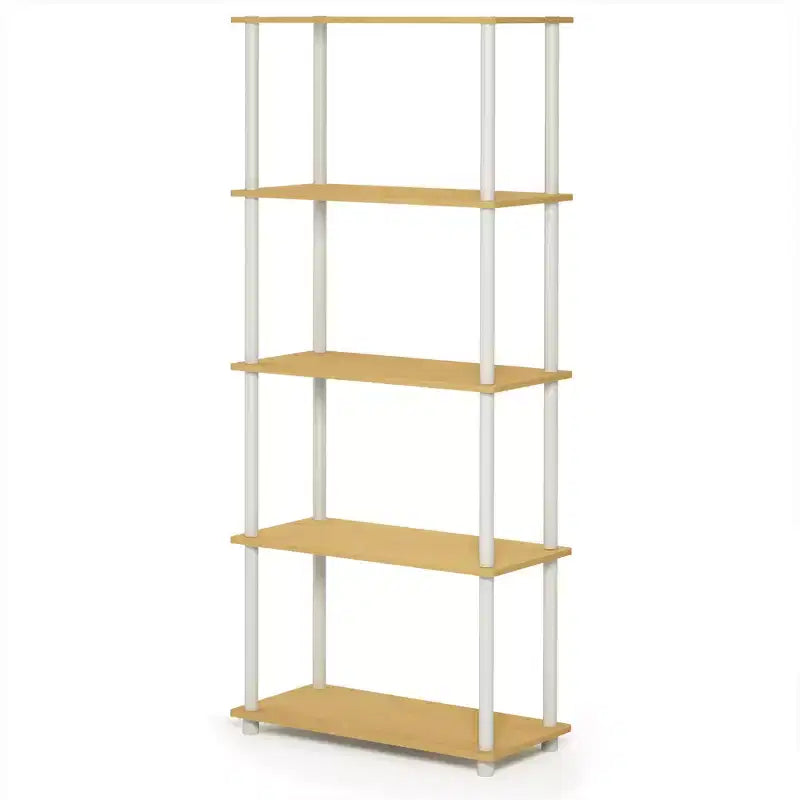 HOMLUX Bibliothèque décorative haute à 5 niveaux, étagère de rangement ouverte, étagères de présentation polyvalentes pour salon et bureau à domicile