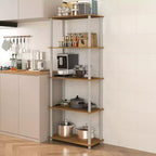 HOMLUX Bibliothèque décorative haute à 5 niveaux, étagère de rangement ouverte, étagères de présentation polyvalentes pour salon et bureau à domicile