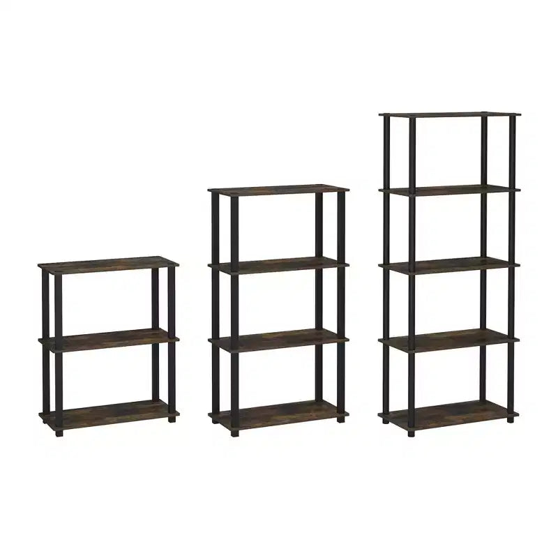 HOMLUX Bibliothèque décorative haute à 5 niveaux, étagère de rangement ouverte, étagères de présentation polyvalentes pour salon et bureau à domicile