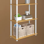 HOMLUX Bibliothèque décorative haute à 5 niveaux, étagère de rangement ouverte, étagères de présentation polyvalentes pour salon et bureau à domicile