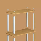 HOMLUX Bibliothèque décorative haute à 5 niveaux, étagère de rangement ouverte, étagères de présentation polyvalentes pour salon et bureau à domicile