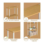 HOMLUX Bibliothèque décorative haute à 5 niveaux, étagère de rangement ouverte, étagères de présentation polyvalentes pour salon et bureau à domicile