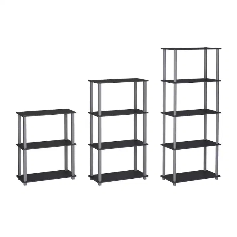 HOMLUX Bibliothèque décorative haute à 5 niveaux, étagère de rangement ouverte, étagères de présentation polyvalentes pour salon et bureau à domicile