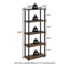 HOMLUX Bibliothèque décorative haute à 5 niveaux, étagère de rangement ouverte, étagères de présentation polyvalentes pour salon et bureau à domicile