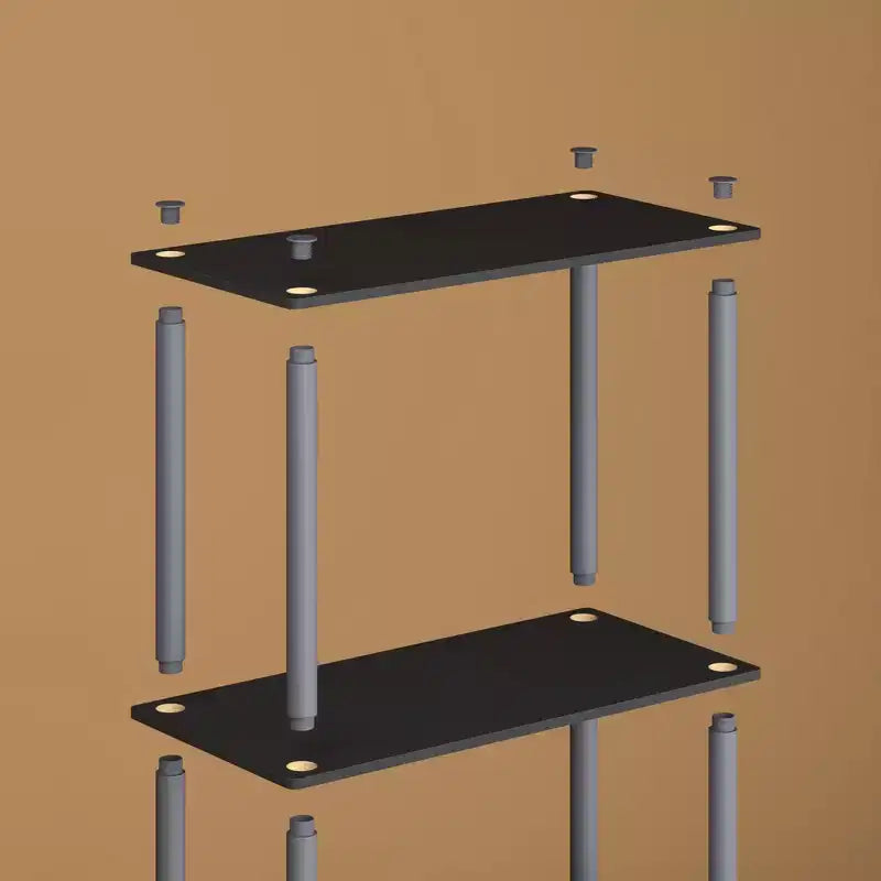 HOMLUX Bibliothèque décorative haute à 5 niveaux, étagère de rangement ouverte, étagères de présentation polyvalentes pour salon et bureau à domicile