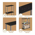 HOMLUX Bibliothèque décorative haute à 5 niveaux, étagère de rangement ouverte, étagères de présentation polyvalentes pour salon et bureau à domicile