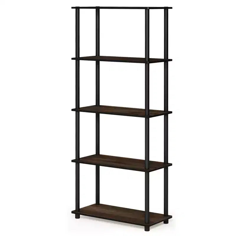 HOMLUX Bibliothèque décorative haute à 5 niveaux, étagère de rangement ouverte, étagères de présentation polyvalentes pour salon et bureau à domicile