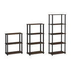 HOMLUX Bibliothèque décorative haute à 5 niveaux, étagère de rangement ouverte, étagères de présentation polyvalentes pour salon et bureau à domicile