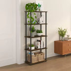 HOMLUX Bibliothèque décorative haute à 5 niveaux, étagère de rangement ouverte, étagères de présentation polyvalentes pour salon et bureau à domicile