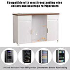 GDLF Meuble de Bar à Café avec Espace Réfrigérateur, Buffet Vaisselier Armoire de Réfrigérateur 53,2L Blanc
