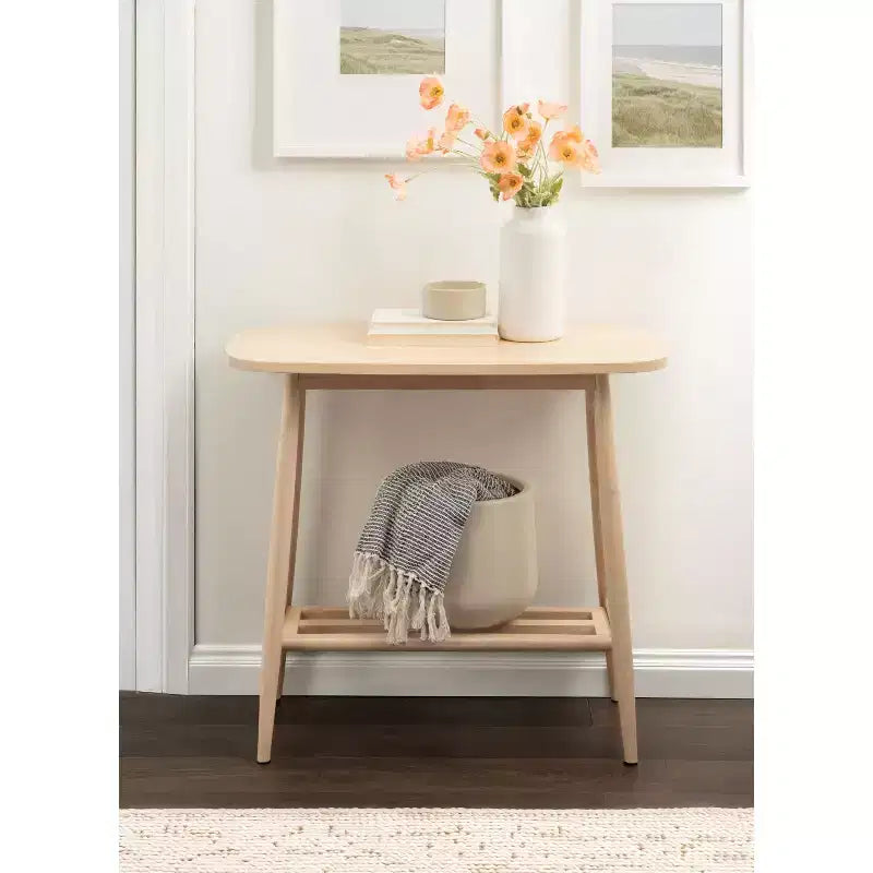 Table console en bois Nilas de Kate and Laurel, 32x16x30, Naturel