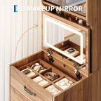 Coiffeuse compacte, Coiffeuse de maquillage avec miroir, Ensemble de coiffeuse, Petite coiffeuse et chaise de rangement pour filles