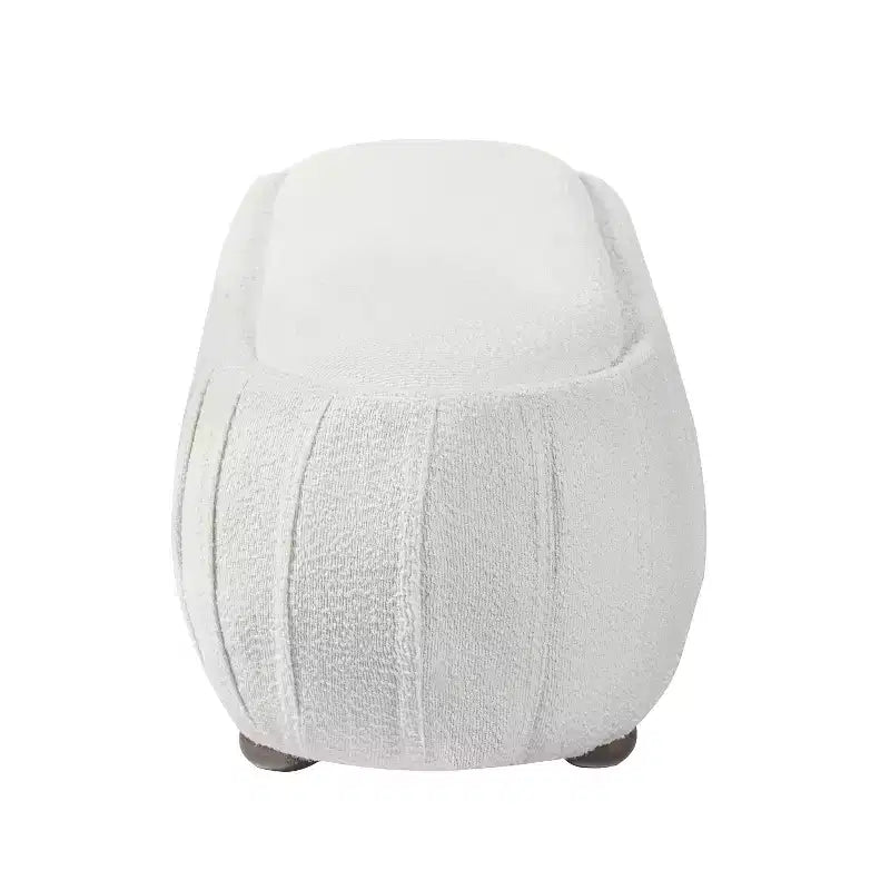 Christopher Knight Home Jyoti Pouf moderne en bois rembourré en bouclette de forme ovale