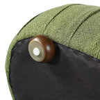 Christopher Knight Home Jyoti Pouf moderne en bois rembourré en bouclette de forme ovale