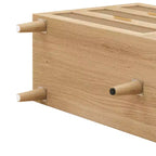 JVNOXK Armoire de Rangement en Rotin à 6 Tiroirs de 150 cm avec Glissières de Tiroir Blanches, Convient aux Chambres, Offre un Espace de Rangement, Naturel