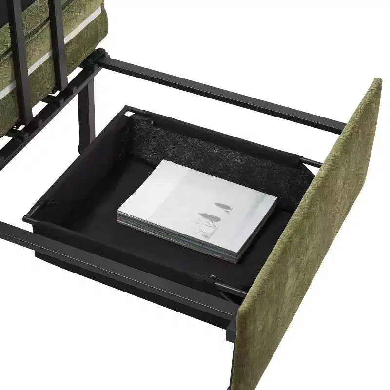 Fauteuil d'appoint moderne avec chaise longue gigogne, fauteuil-lit 3-en-1, lit de canapé simple pour salon, appartement ou bureau-Panipeachy