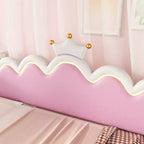 Lit de repos double extensible Whisen, lit de repos princesse moderne rembourré avec tête de lit couronne