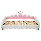 Lit de repos double extensible Whisen, lit de repos princesse moderne rembourré avec tête de lit couronne