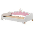 Lit de repos double extensible Whisen, lit de repos princesse moderne rembourré avec tête de lit couronne