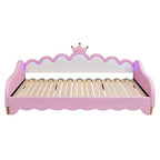 Lit de repos double extensible Whisen, lit de repos princesse moderne rembourré avec tête de lit couronne