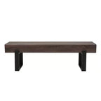 Banc de salle à manger de 59 po en MDF et pieds en métal, usage multiple