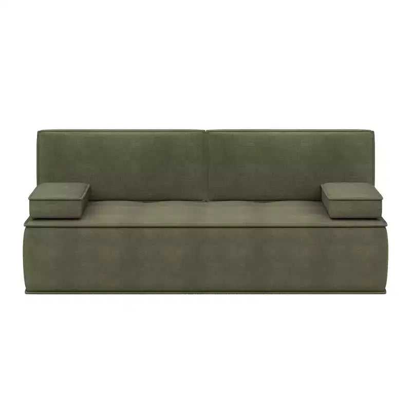 Canapé-lit multifonctionnel moderne en tissu Luck Live 79, convertible avec coussin en mousse de soutien pour appartement et studio