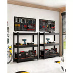 Étagères de garage robustes, étagères de rangement réglables à 3 niveaux, charge de 600 kg, étagères de rangement pour garage, étagère utilitaire en métal