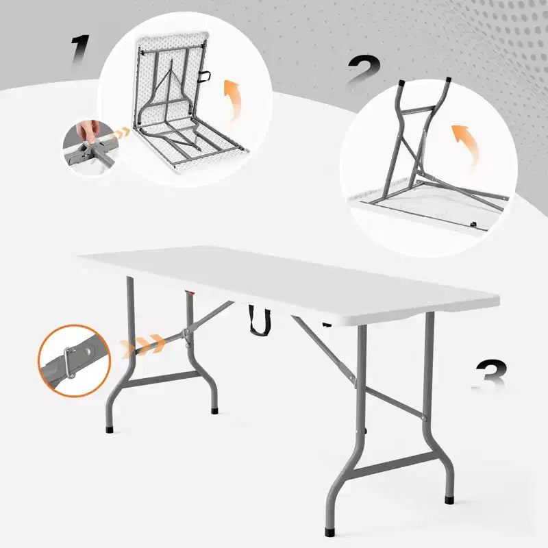 Table pliante portable en plastique Karl Home de 1,8 m pour patio