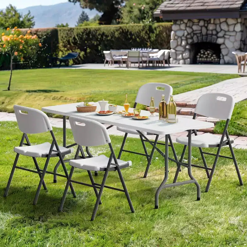 Table pliante portable en plastique Karl Home de 1,8 m pour patio