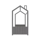 Lit cabane en velours Luxystar pour chambre d'enfant, gris