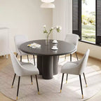 COLAMY Chaise de salle à manger moderne capitonnée Chaise d'appoint de cuisine avec pieds en métal pour la cuisine, la salle à manger ou le café