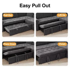 Canapé inclinable 7 places Dyonery, canapé modulable, table d'appoint avec rangement dissimulé, rechargeable