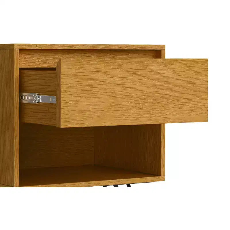 Table de chevet industrielle Moreno de 20 po de large en chêne