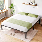 Twin Metal Bed Frame  Heavy Duty Platform with Iron Slats, 800 lbs Capacity, No Box Spring, Under-Bed Storage