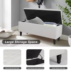 Banc Ottoman de Rangement en Velours Capitonnage Merax 47