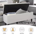 Banc Ottoman de Rangement en Velours Capitonnage Merax 47