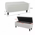 Banc Ottoman de Rangement en Velours Capitonnage Merax 47