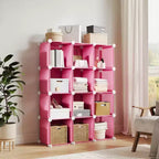 Lot de 12 Organiseurs de Rangement Modulaires, Unité d'Étagères Empilables en Plastique et Acier à 6 Cubes avec Kit de Sécurité Anti-Basculement, pour Placard, Chambre et Bureau Personnalisés