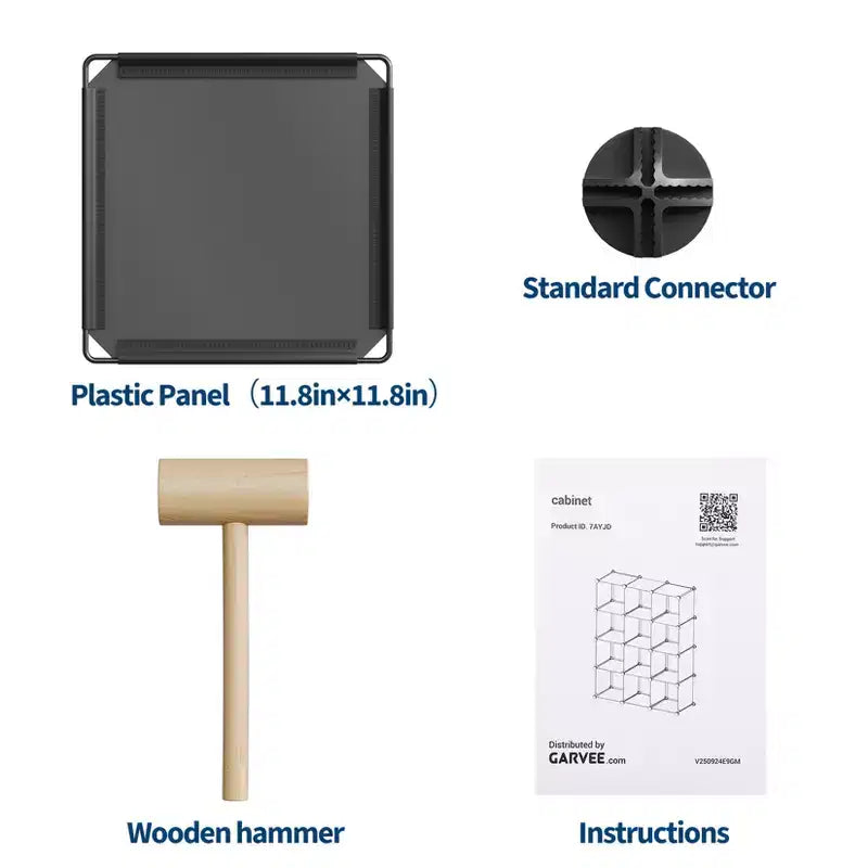 Lot de 12 Organiseurs de Rangement Modulaires, Unité d'Étagères Empilables en Plastique et Acier à 6 Cubes avec Kit de Sécurité Anti-Basculement, pour Placard, Chambre et Bureau Personnalisés