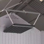 Suncast Lot de 2 étagères verticales pour abri de jardin, gain de place, rangement extérieur suspendu, noir