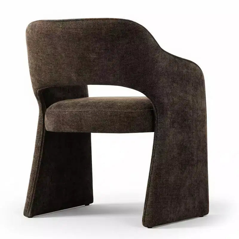 Chaises de salle à manger modernes 8 pièces, sièges de cuisine entièrement rembourrés en tissu, chaises de salle à manger avec accoudoir intégré et design des pieds - Panipeachy
