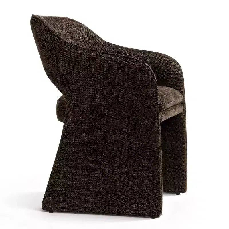 Chaises de salle à manger modernes 8 pièces, sièges de cuisine entièrement rembourrés en tissu, chaises de salle à manger avec accoudoir intégré et design des pieds - Panipeachy