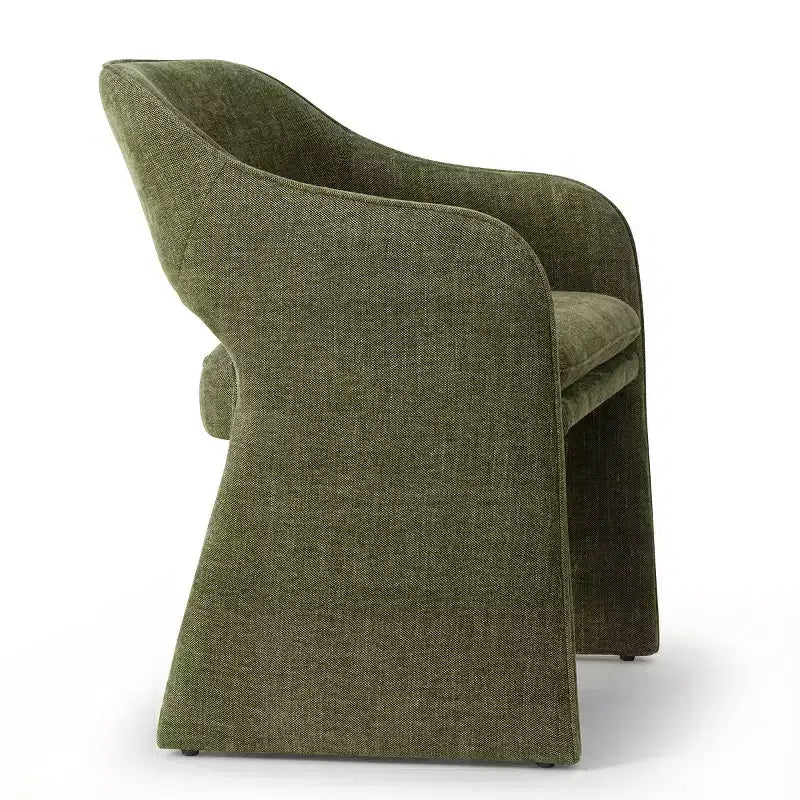 Chaises de salle à manger modernes 8 pièces, sièges de cuisine entièrement rembourrés en tissu, chaises de salle à manger avec accoudoir intégré et design des pieds - Panipeachy