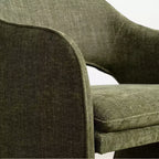 Chaises de salle à manger modernes 8 pièces, sièges de cuisine entièrement rembourrés en tissu, chaises de salle à manger avec accoudoir intégré et design des pieds - Panipeachy