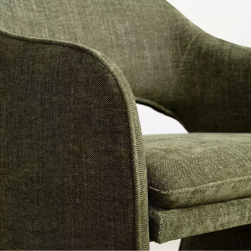 Chaises de salle à manger modernes 8 pièces, sièges de cuisine entièrement rembourrés en tissu, chaises de salle à manger avec accoudoir intégré et design des pieds - Panipeachy