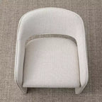 Lot de 4 chaises de cuisine modernes, chaises de salle à manger entièrement rembourrées en tissu avec accoudoirs intégrés, chaises avec accoudoirs pour cuisine-Panipeachy