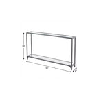 Console de rangement au sol HomeRoots 56 en verre miroir transparent et argenté