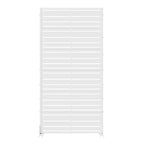 MAYEERTY Benjamin Paravent large-étroit persienné en acier galvanisé blanc, 72x35x16, 6 panneaux Paravent d'intérieur moderne